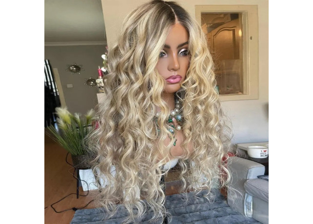 Peruca din par natural Wavy Balayage